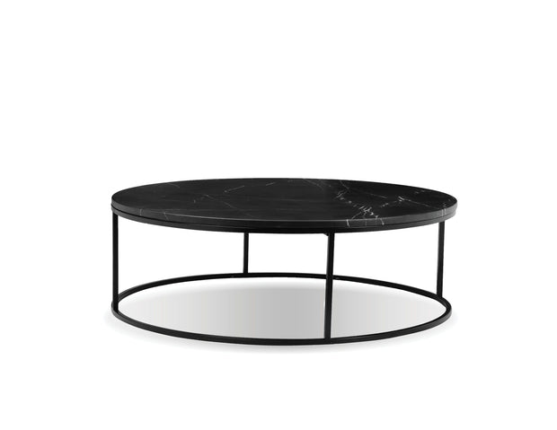 onix round coffee table black marble for living room, luxury and modern furniture in Canada