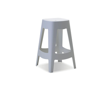 Our Opus stool collection is made from a durable polypropylene that is lightweight, lightfast, mildew resistant, indoor-outdoor, commercial grade and is stackable for easy storage.