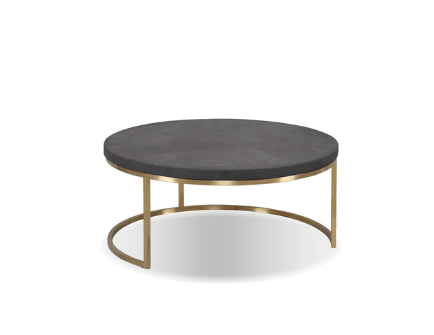 deco coffee table poly concrete surface in a graphite finish luxury and modern furniture in Canada
