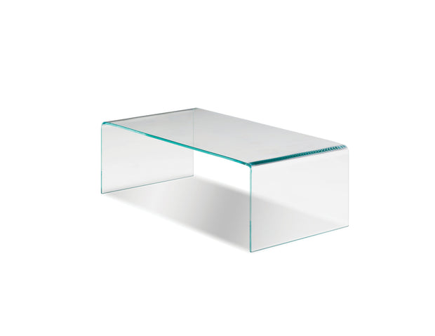 glacier coffee table modern style made of thick and crystal clear tempered glass, luxury modern furniture in Canada