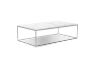 onix coffee table rectangular white marble for living room, luxury and modern furniture in Canada