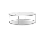 onix round coffee table white marble for living room, luxury and modern furniture in Canada